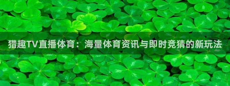 说球帝体育直播在线观看：猎趣TV直播体育：海量体育资讯与即时竞猜的新玩法